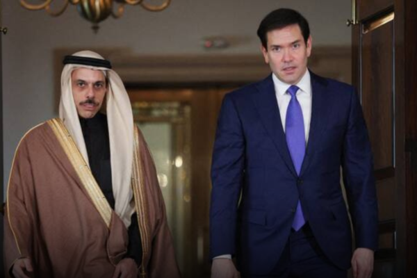 Saudi foreign minister Prince Faisal bin Farhan discusses regional developments with US Secretary Rubio