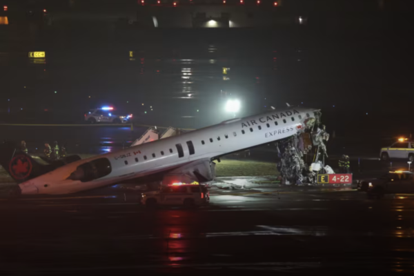 Air Canada flight hits fire truck at LaGuardia, forcing runway shutdown and emergency response after late-night airport collision.