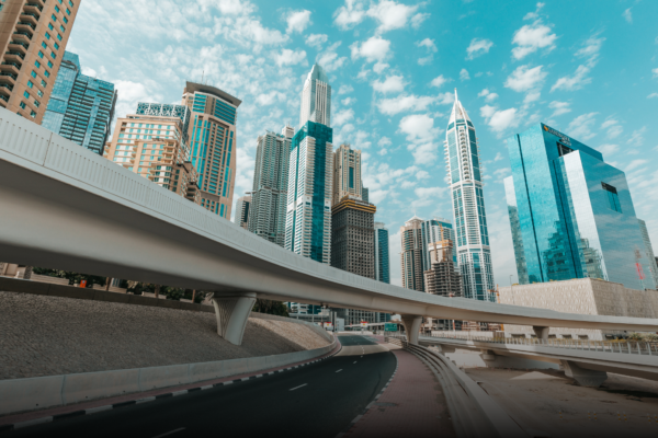 Aerial Interception Debris Falls on Dubai Marina Tower